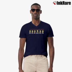 Men’s The Simpsons Many Moods of Homer 2001 V-Neck Tee in navy | Sharp, Breathable, Everyday Staple