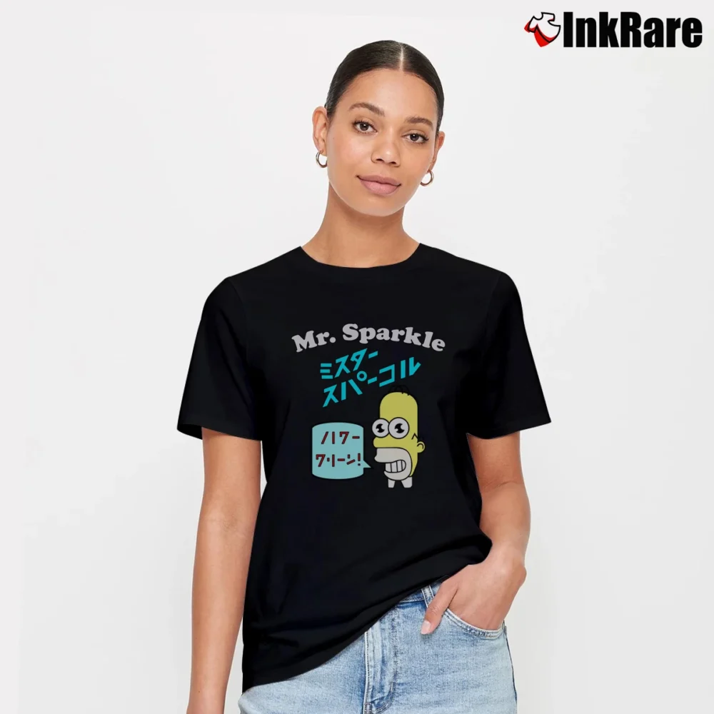 Women’s The Simpsons Mr Sparkle Signature T-Shirt in black | Soft, Flattering Fit