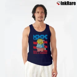 Men’s The Simpsons Pick a Winner Tank Top in navy | Breathable, Active-Friendly Design