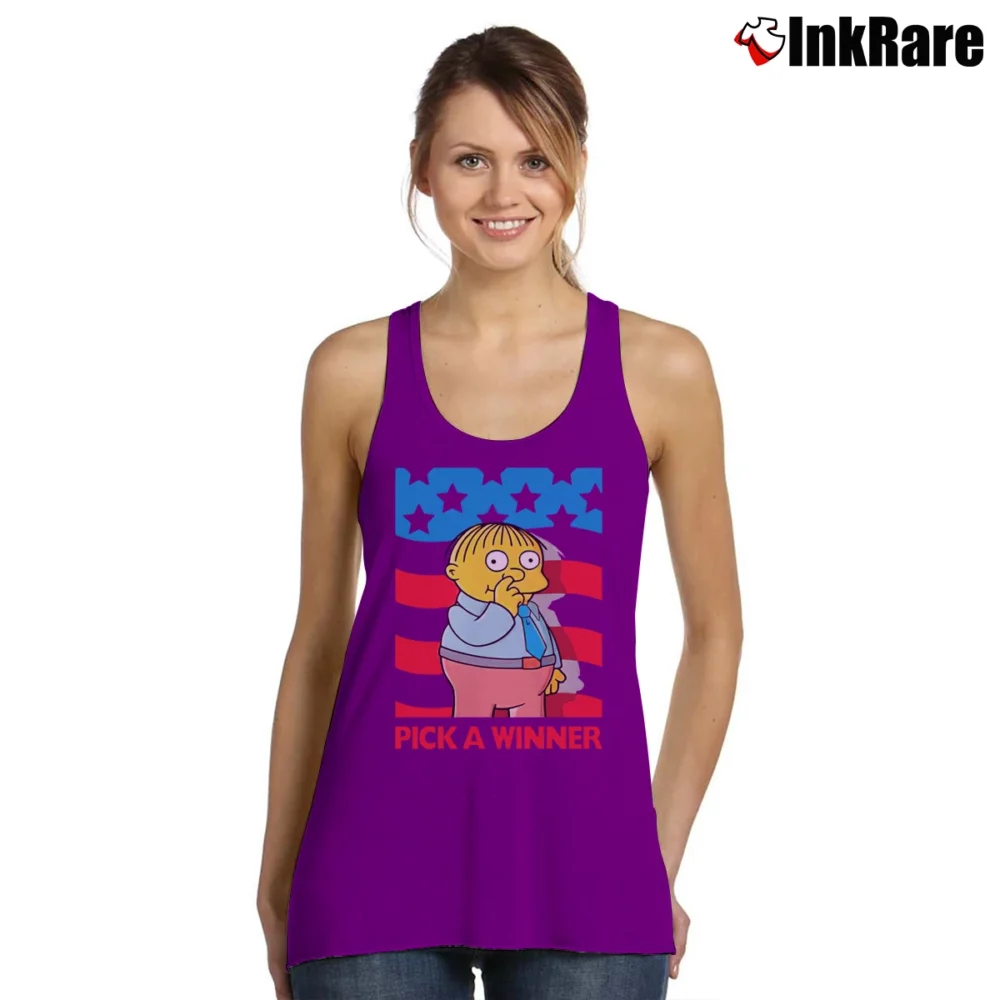 Women’s The Simpsons Pick a Winner Tank Top in purple | Lightweight, Movement-Friendly