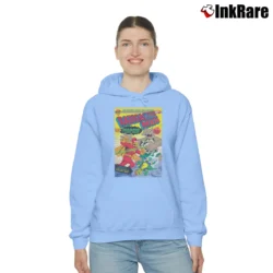 Women’s The Simpsons Radioactive Man for Cartoon Fans Cozy Hoodie in light blue | Warm, Structured, Stylish