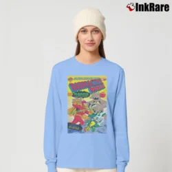 Women’s The Simpsons Radioactive Man for Cartoon Fans Long-Sleeve Top in light blue | Sleek, Versatile, All-Season