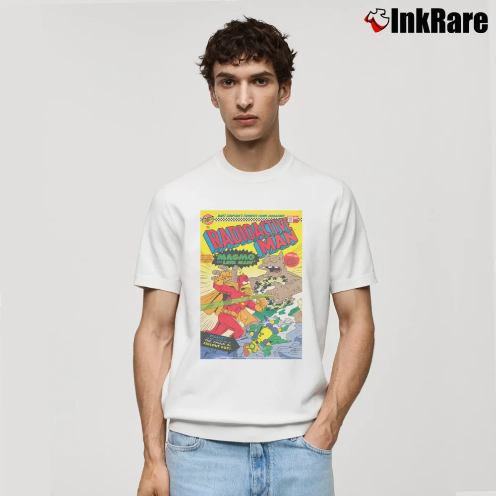 Men’s The Simpsons Radioactive Man for Cartoon Fans Classic T-Shirt in white | Soft, Breathable Everyday Wear