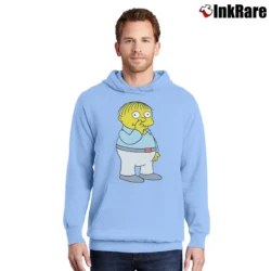 Men’s The Simpsons Ralph Wiggum Pullover Hoodie in light blue | Cozy, Durable, Modern Fit