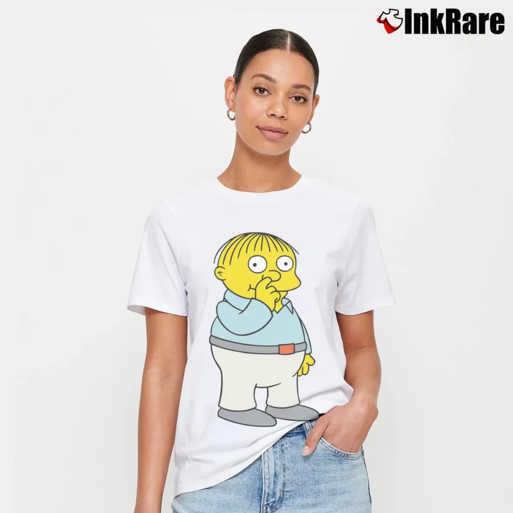 Women’s The Simpsons Ralph Wiggum Signature T-Shirt in white | Soft, Flattering Fit