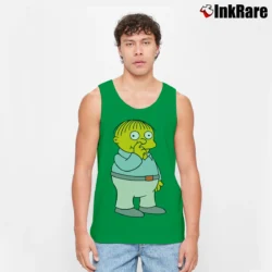 Men’s The Simpsons Ralph Wiggum Tank Top in irish green | Breathable, Active-Friendly Design