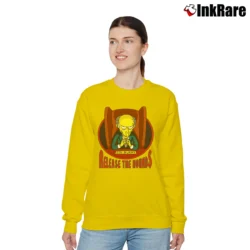 Women’s The Simpsons Release the Hounds Mr. Burns Relaxed Sweatshirt in yellow | Soft, Laid-Back Vibe