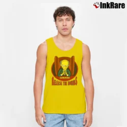 Men’s The Simpsons Release the Hounds Mr. Burns Tank Top in yellow | Breathable, Active-Friendly Design
