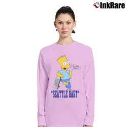 Women’s The Simpsons Seattle Bart Seahawks 1989 Long-Sleeve Top in light pink | Sleek, Versatile, All-Season