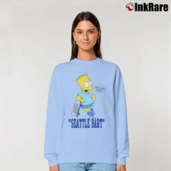 Women’s The Simpsons Seattle Bart Seahawks 1989 Relaxed Sweatshirt in light blue | Soft, Laid-Back Vibe