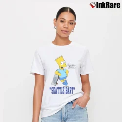 Women’s The Simpsons Seattle Bart Seahawks 1989 Signature T-Shirt in white | Soft, Flattering Fit