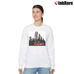 Women’s The Simpsons Sopranos Mobster for TV Series Fans Relaxed Sweatshirt in white | Soft, Laid-Back Vibe