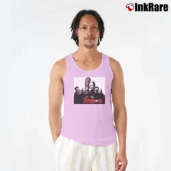 Men’s The Simpsons Sopranos Mobster for TV Series Fans Tank Top in light pink | Breathable, Active-Friendly Design