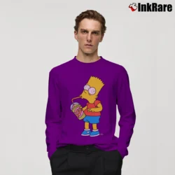 Men’s The Simpsons Squishees Sugar Rush Bart Long-Sleeve Shirt in purple | Sleek, Lightweight, Year-Round Wear