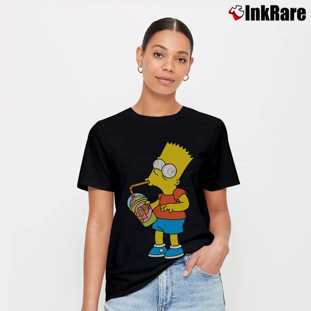 Women’s The Simpsons Squishees Sugar Rush Bart Signature T-Shirt in black | Soft, Flattering Fit