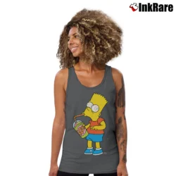 Women’s The Simpsons Squishees Sugar Rush Bart Tank Top in charcoal | Lightweight, Movement-Friendly