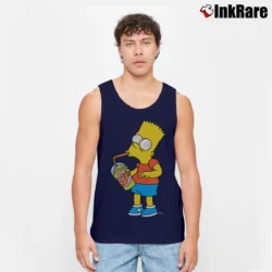 Men’s The Simpsons Squishees Sugar Rush Bart Tank Top in navy | Breathable, Active-Friendly Design