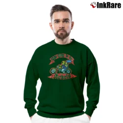 Men’s The Simpsons This Gang Is for Rebels Crewneck Sweatshirt in forest green | Cozy Fabric, Clean Style