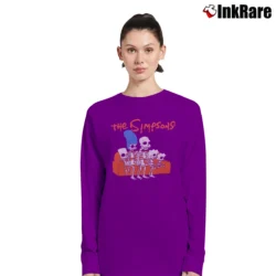 Women’s The Simpsons Treehouse of Horror Skeleton Couch Long-Sleeve Top in purple | Sleek, Versatile, All-Season