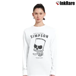 Women’s The Simpsons X Neff Bartholomew J Trouble Maker for Fans Long-Sleeve Top in white | Sleek, Versatile, All-Season