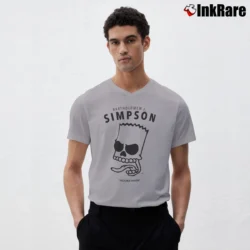 Men’s The Simpsons X Neff Bartholomew J Trouble Maker for Fans V-Neck Tee in sport grey | Sharp, Breathable, Everyday Staple