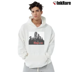Men’s The Simpsons X Sopranos 1999 Classic Pullover Hoodie in white | Cozy, Durable, Modern Fit