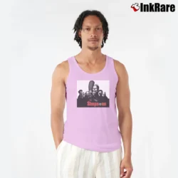 Men’s The Simpsons X Sopranos 1999 Classic Tank Top in light pink | Breathable, Active-Friendly Design
