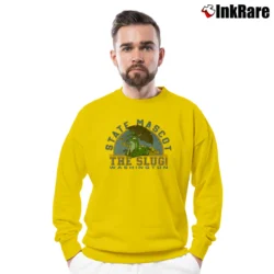 Men’s The Slug Washington State Mascot Graphic Crewneck Sweatshirt in yellow | Cozy Fabric, Clean Style