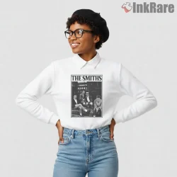 The Smiths Classic Black And White Band Photo Indie Shirt on graphic shirt for women graphic tee