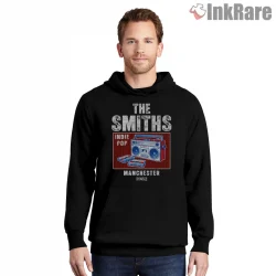 The Smiths Indie Pop Boombox Retro Music Culture Shirt on black hoodie for men graphic tee
