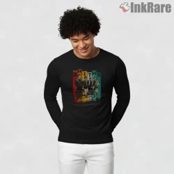 The Smiths Retro Cassette Stripe Indie Vintage Band Shirt on black long sleeve shirt for men graphic tee