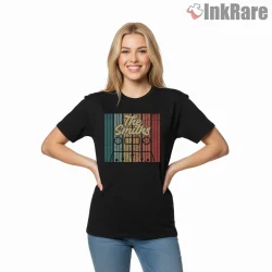 The Smiths Retro Cassette Stripe Indie Vintage Graphic Shirt on black short sleeve shirt for women graphic tee