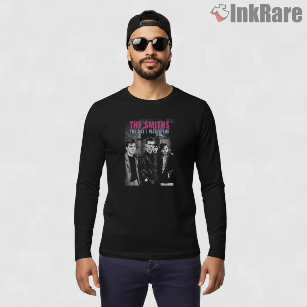 The Smiths The Day I Was There Vintage Band Memory Shirt on black long sleeve shirt for men graphic tee