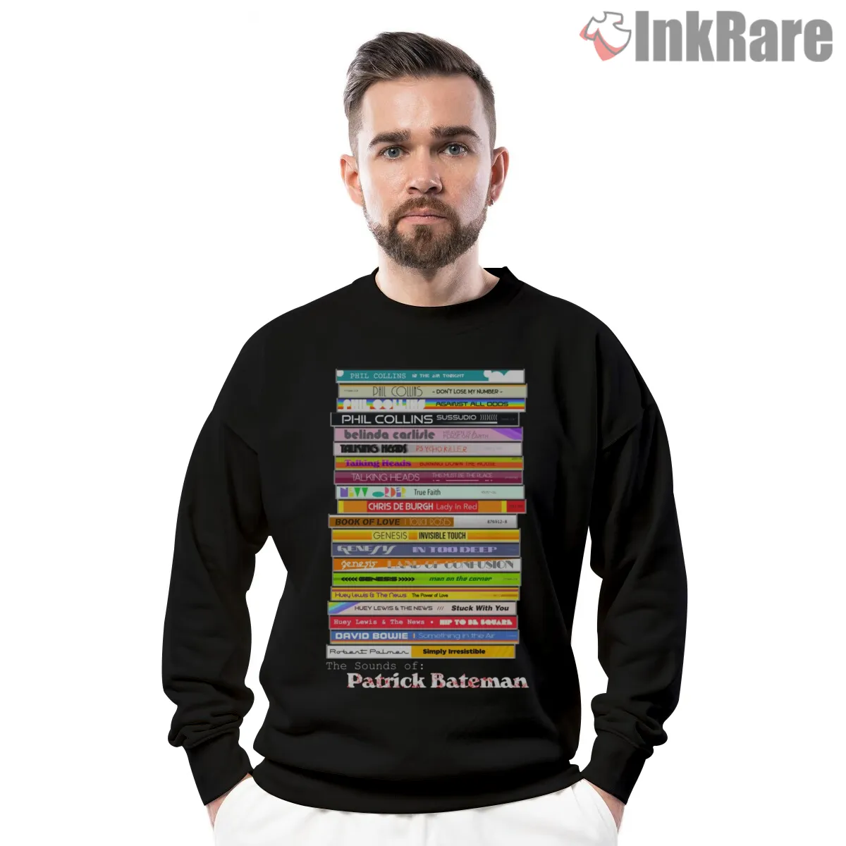 The Sounds Of Patrick Bateman Mixtape Shirt The Sounds Of Patrick Bateman Mixtape Shirt on graphic shirt for men graphic tee