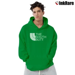 Men’s The South Butt Ring Spun Parody Pullover Hoodie in irish green | Cozy, Durable, Modern Fit