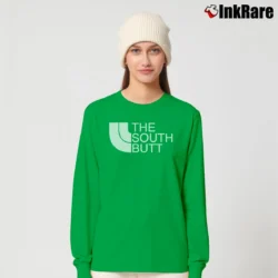 Women’s The South Butt Ring Spun Parody Long-Sleeve Top in irish green | Sleek, Versatile, All-Season