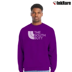 Men’s The South Butt Ring Spun Parody Crewneck Sweatshirt in purple | Cozy Fabric, Clean Style