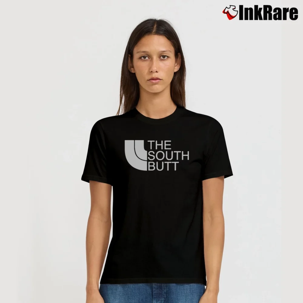 Women’s The South Butt Ring Spun Parody Signature T-Shirt in black | Soft, Flattering Fit
