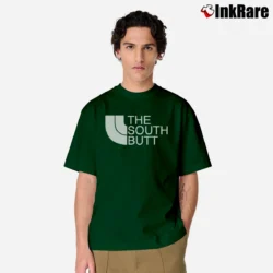 Men’s The South Butt Ring Spun Parody Classic T-Shirt in forest green | Soft, Breathable Everyday Wear