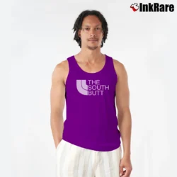 Men’s The South Butt Ring Spun Parody Tank Top in purple | Breathable, Active-Friendly Design