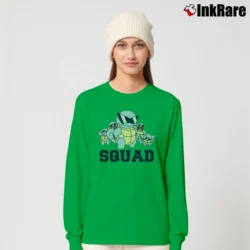 Women’s The Squirtle Squad Pokemon Go Graphic Long-Sleeve Top in irish green | Sleek, Versatile, All-Season