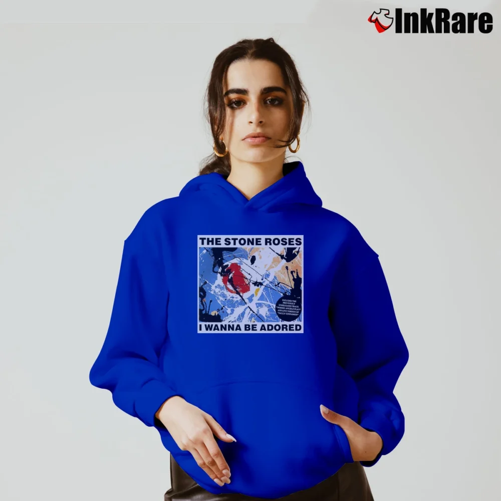 Women’s The Stone Roses Britpop Graphic Cozy Hoodie in royal blue | Warm, Structured, Stylish