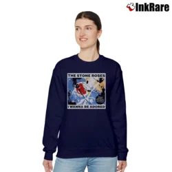 Women’s The Stone Roses Britpop Graphic Relaxed Sweatshirt in navy | Soft, Laid-Back Vibe