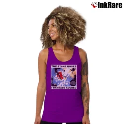 Women’s The Stone Roses Britpop Graphic Tank Top in purple | Lightweight, Movement-Friendly