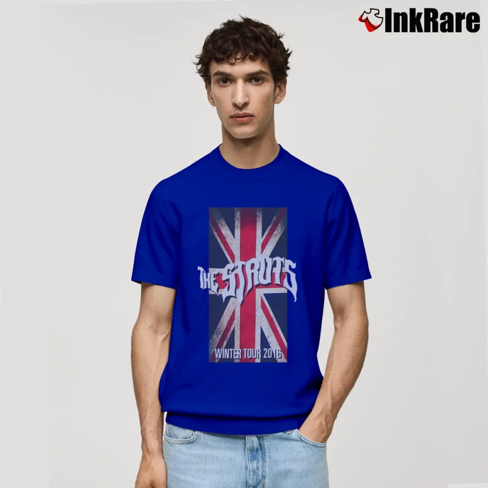 Men’s The Struts Distressed Flag 2016 Tour Classic T-Shirt in royal blue | Soft, Breathable Everyday Wear