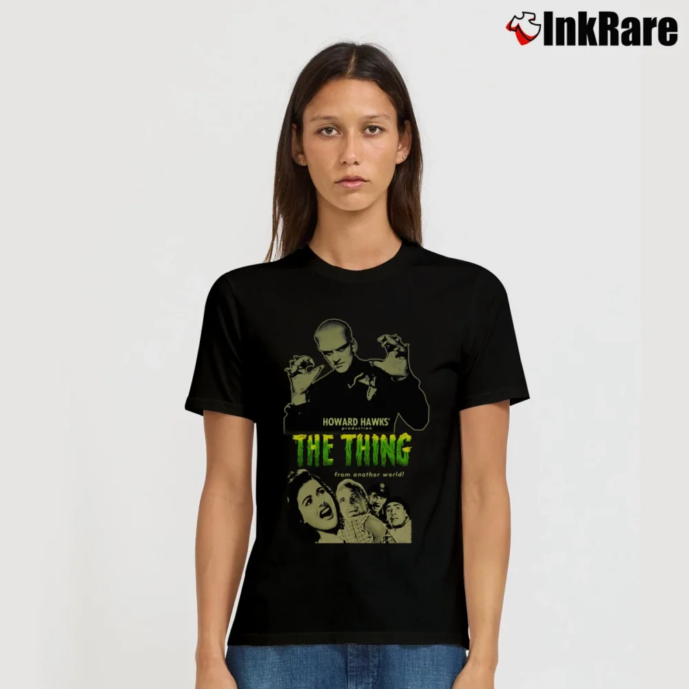 Women’s The Thing From Another World Horror Signature T-Shirt in black | Soft, Flattering Fit