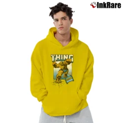 Men’s The Thing Marvel Comics Action Superhero Pullover Hoodie in yellow | Cozy, Durable, Modern Fit