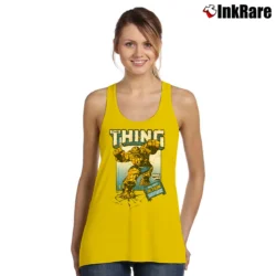 Women’s The Thing Marvel Comics Action Superhero Tank Top in yellow | Lightweight, Movement-Friendly