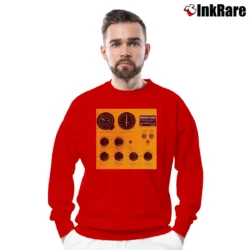 Men’s the tragically hip phantom power canadian rock Crewneck Sweatshirt in red | Cozy Fabric, Clean Style