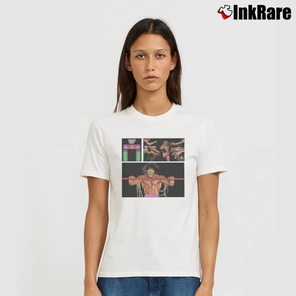 Women’s The Ultimate Warrior for WWE Wrestling Fans Signature T-Shirt in white | Soft, Flattering Fit